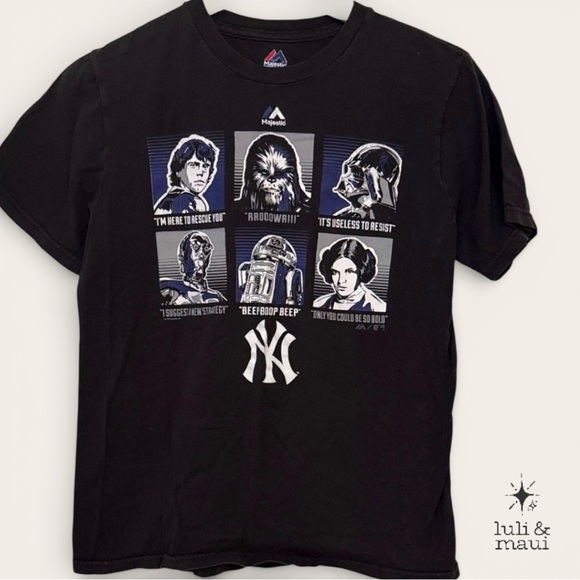 Majestic Other - Star Wars x NY Yankees “Evil Empire” Graphic Tee – Youth Large (14/16)